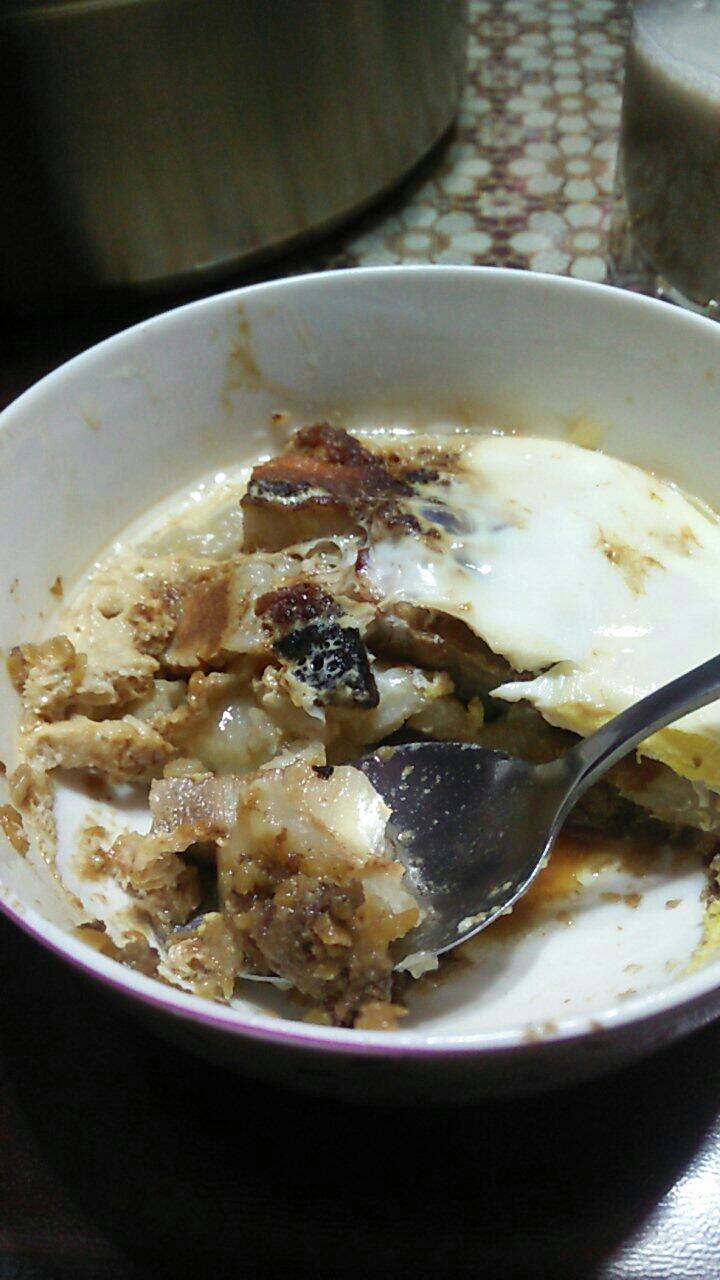 饺子馅面糊烧肉鸡蛋混蒸