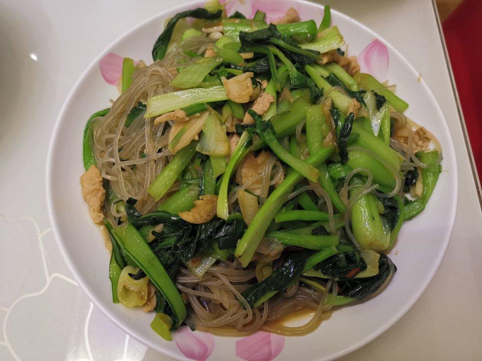 小白菜粉条炒五花肉