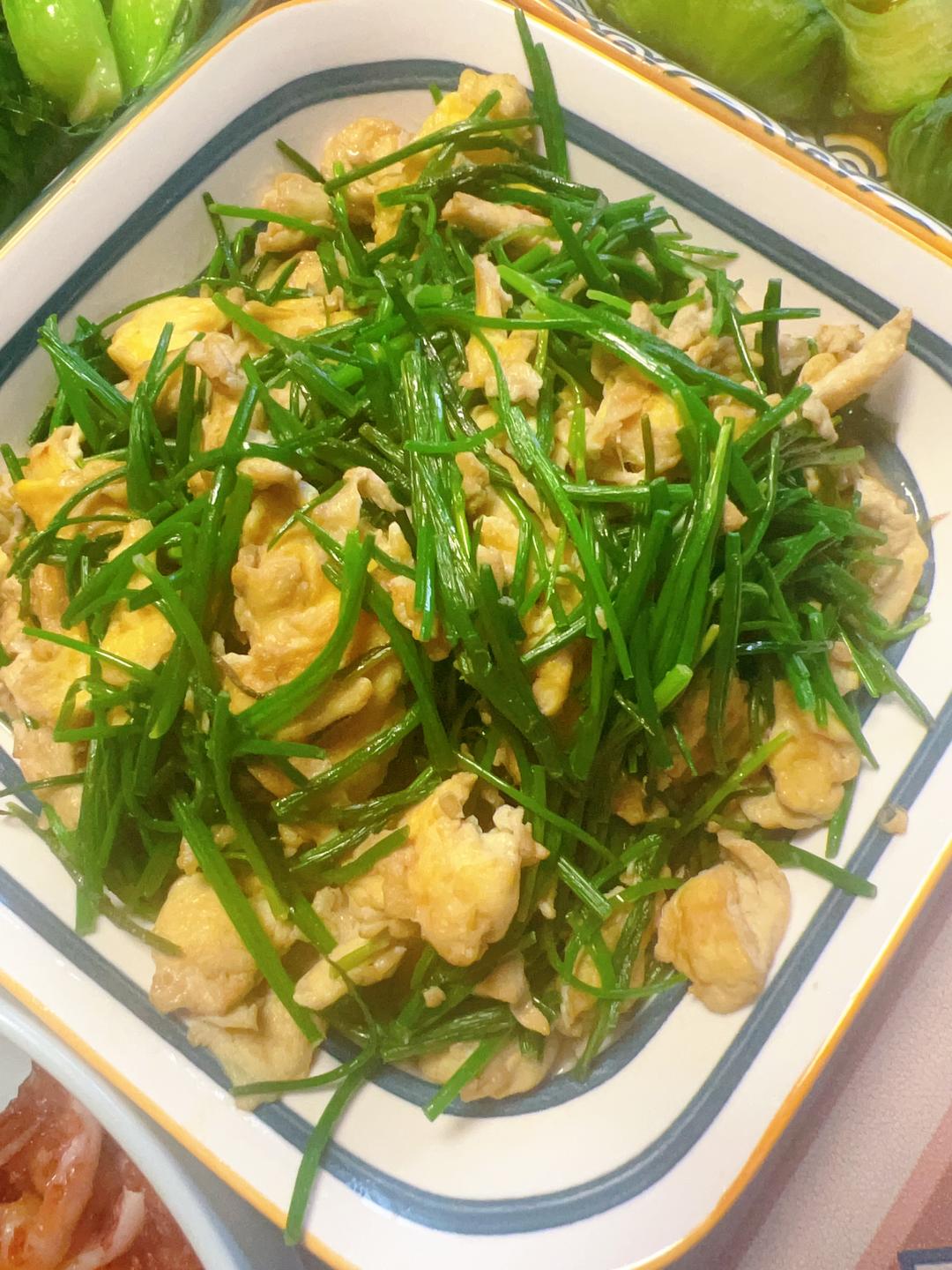 沙葱炒鸡蛋