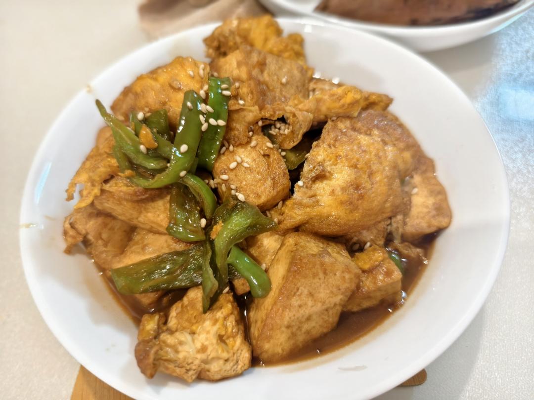 葱烧豆腐