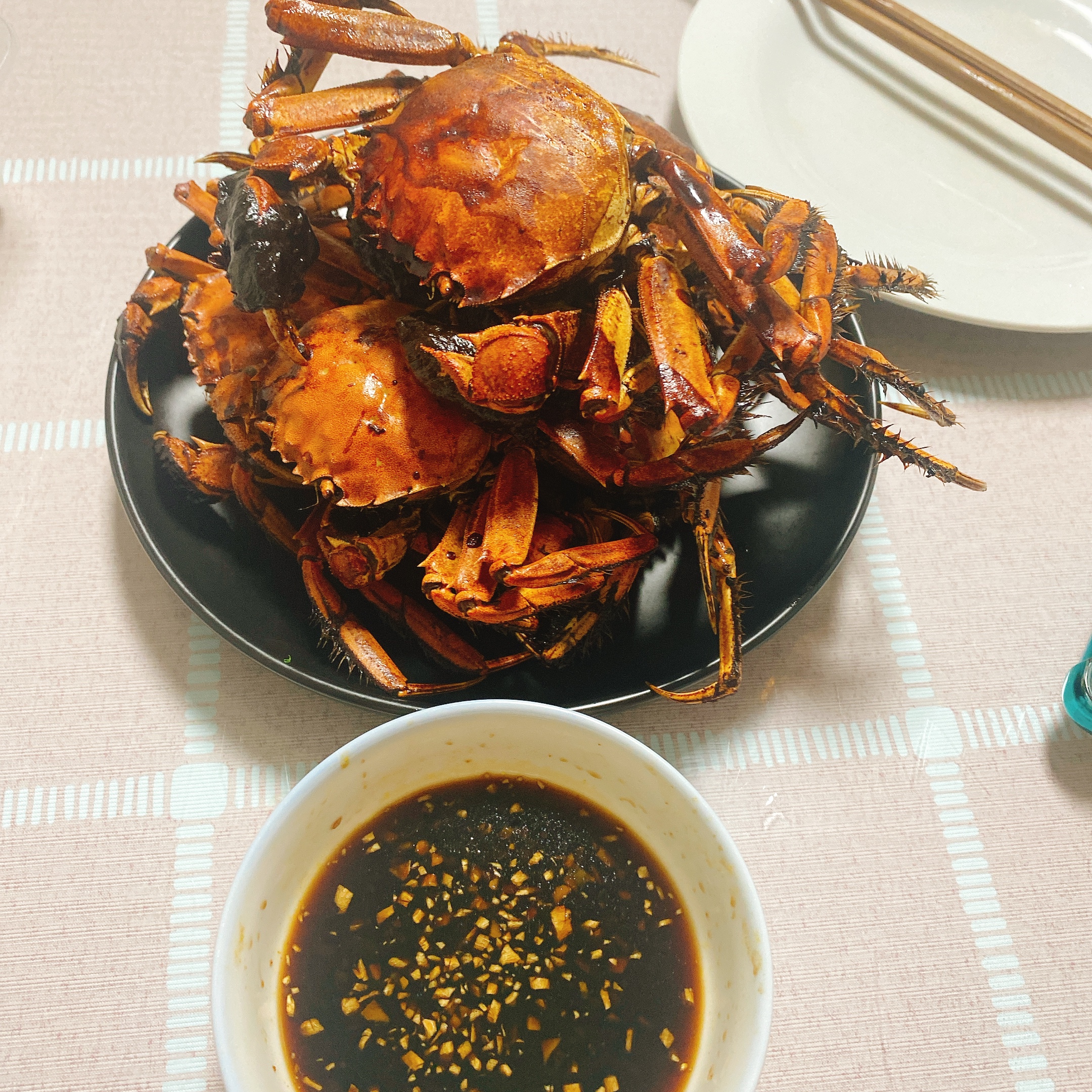 酱油焖河蟹