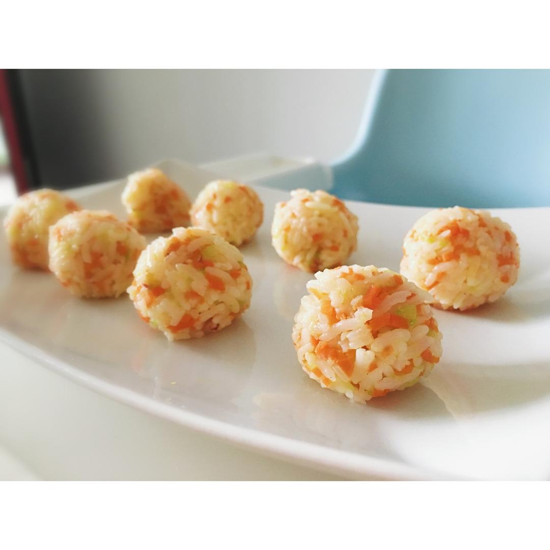 【彩蔬虾仁饭团】营养丰富，宝宝爱吃