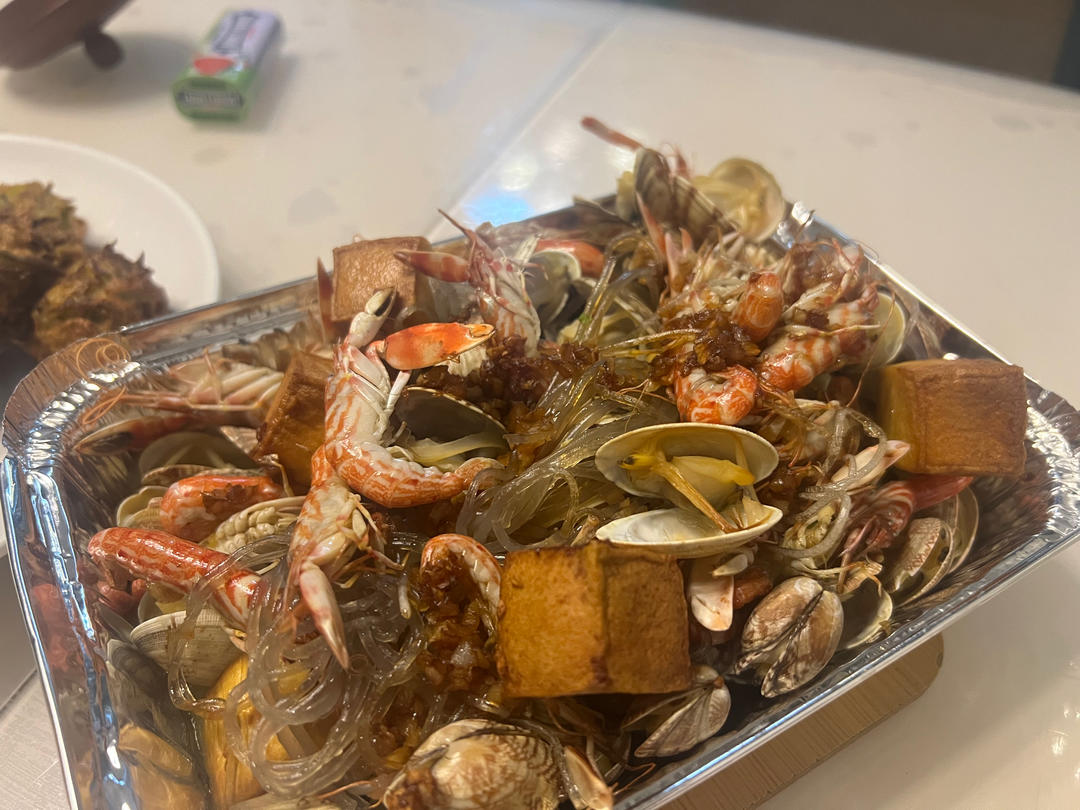 蒜蓉粉丝烤花蛤虾（烤箱版）