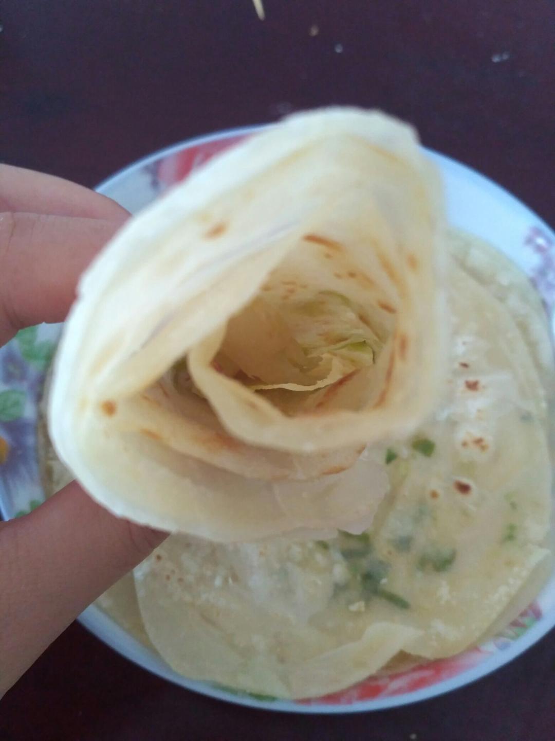 饺子皮葱油饼