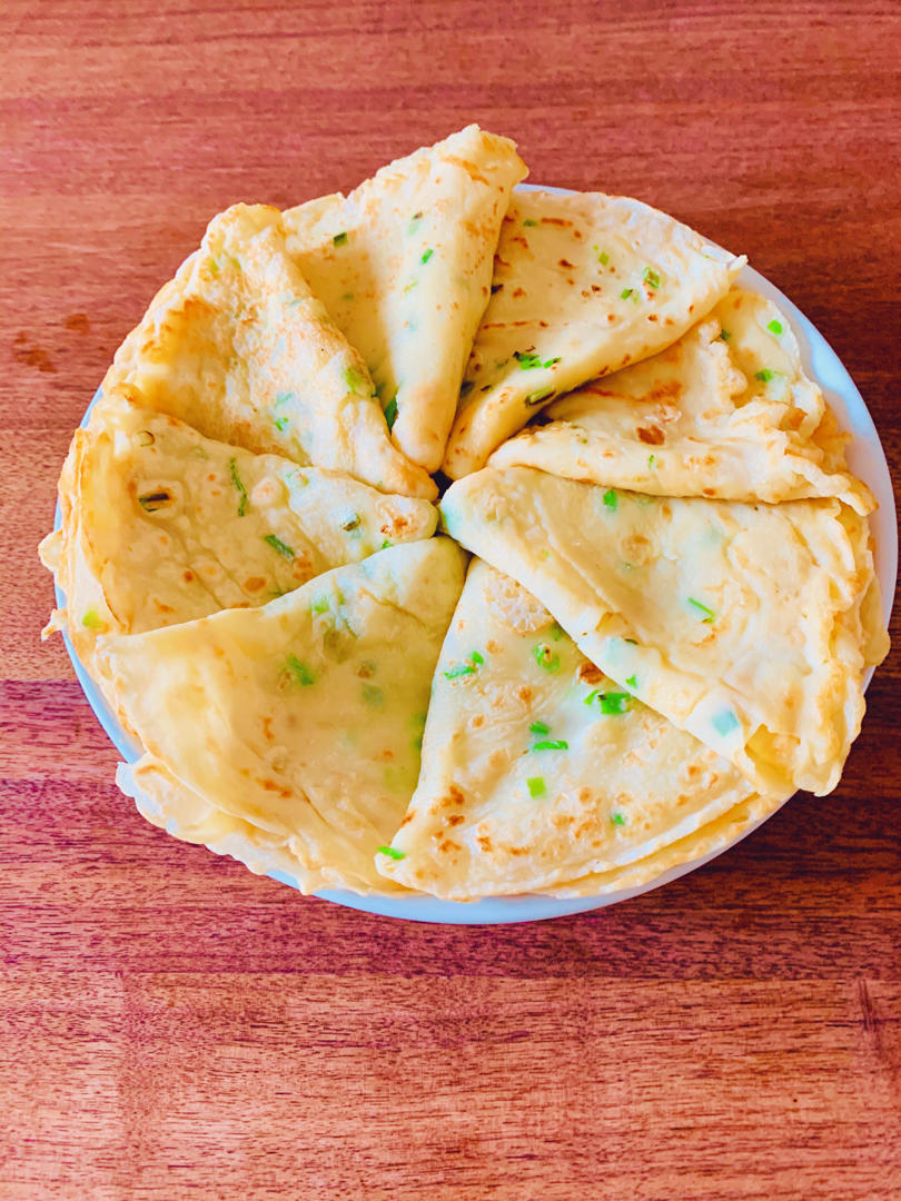 小葵姥姥做的免揉面早餐葱香鸡蛋饼|马克西姆不粘锅