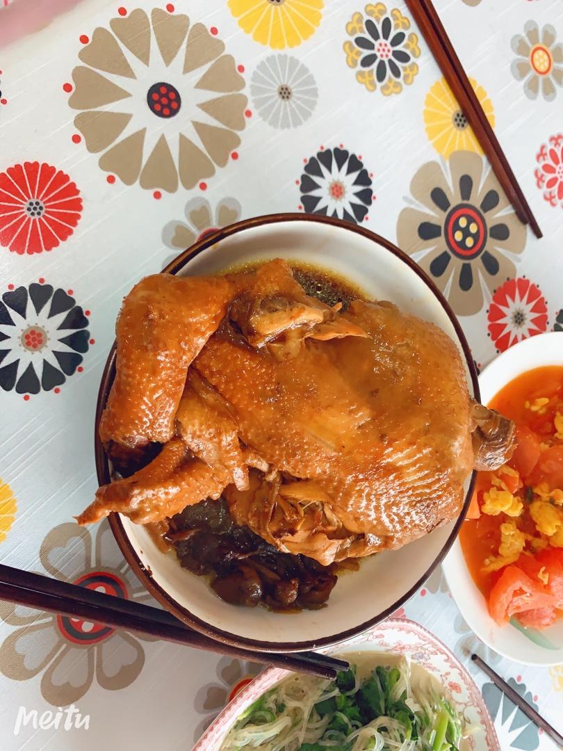 无水电饭锅炖鸡