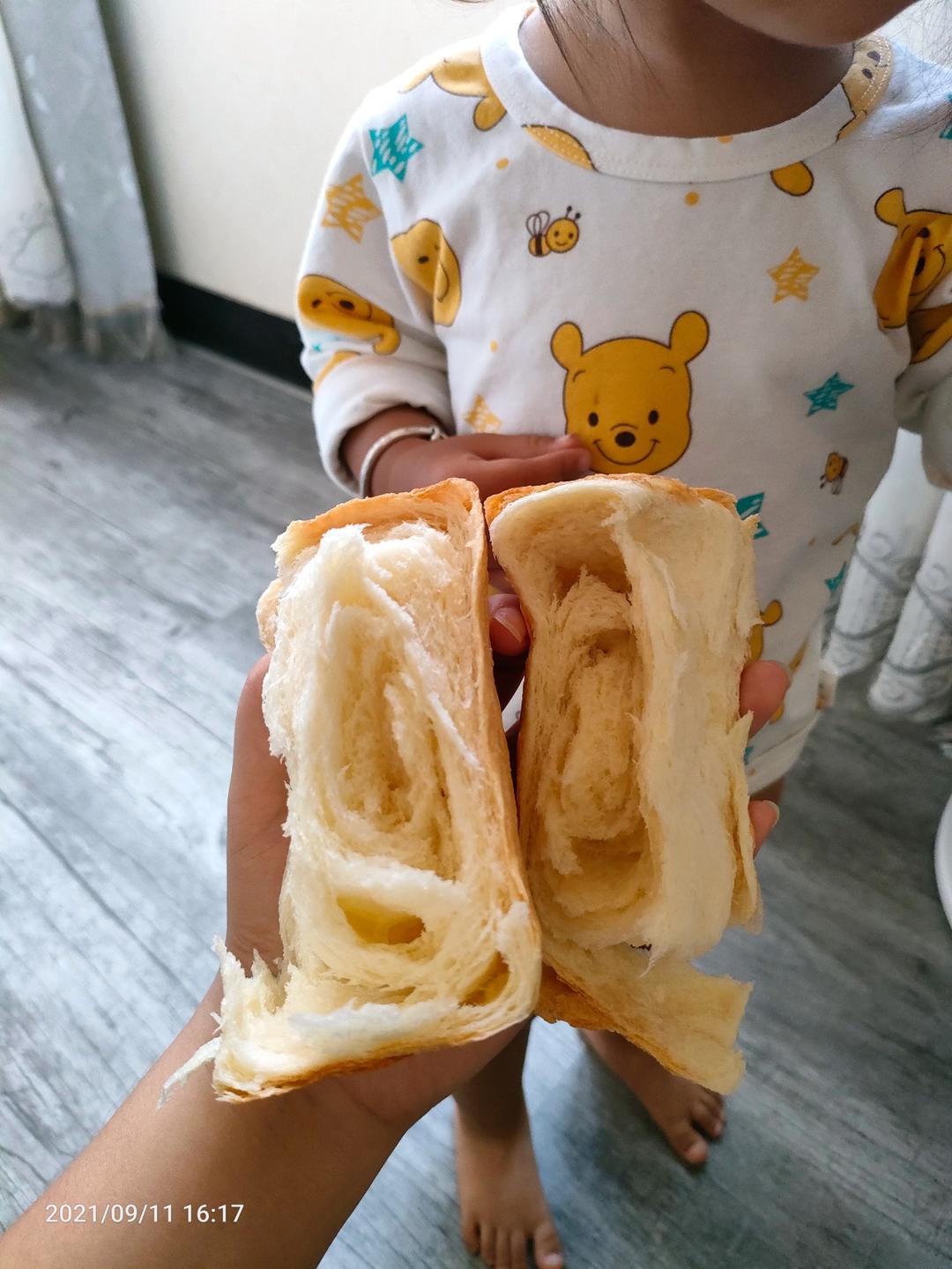 超软拉丝牛奶吐司🍞一次发酵
