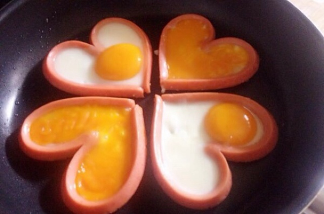 爱心香肠煎蛋
