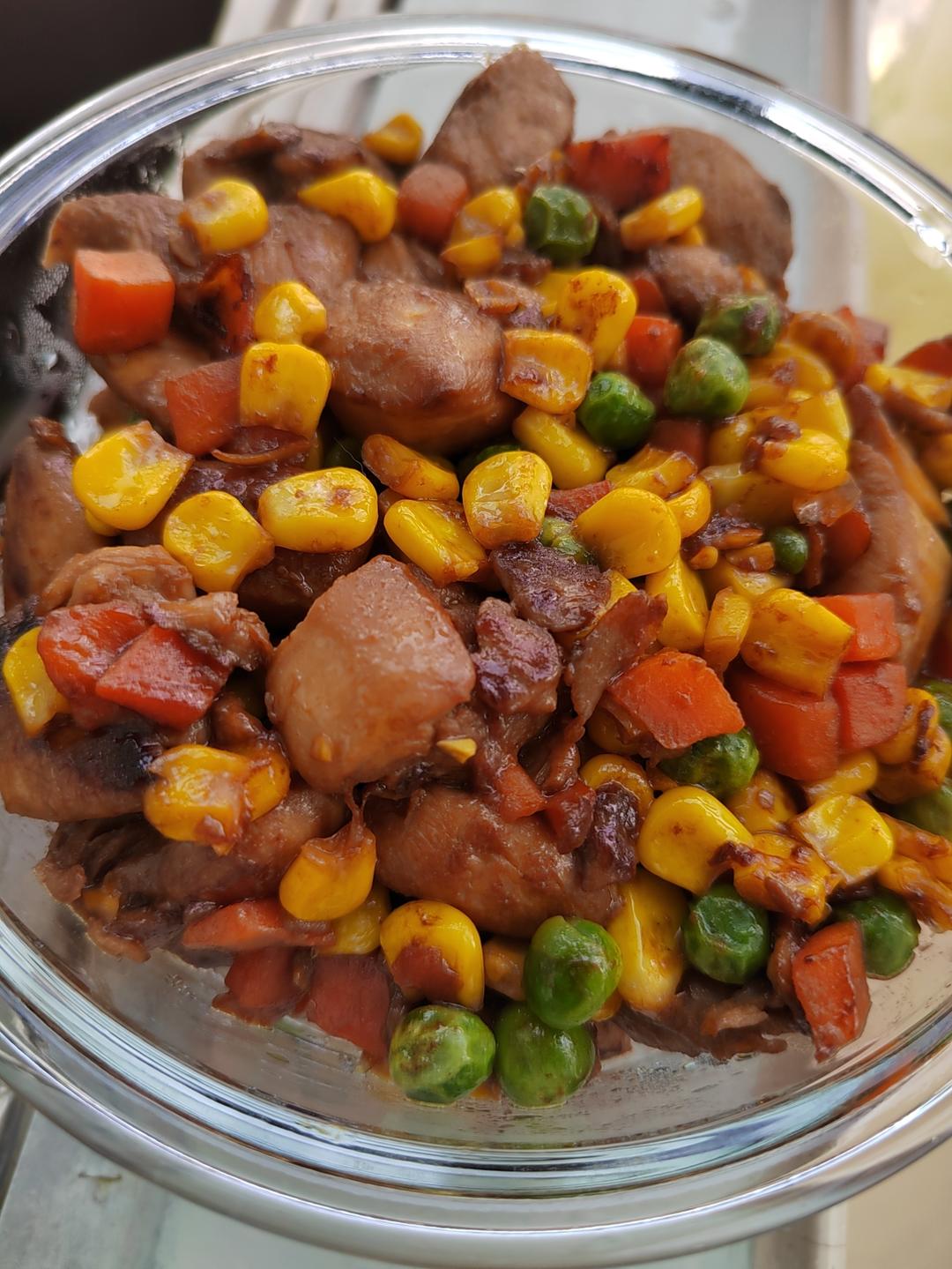 玉米鸡丁