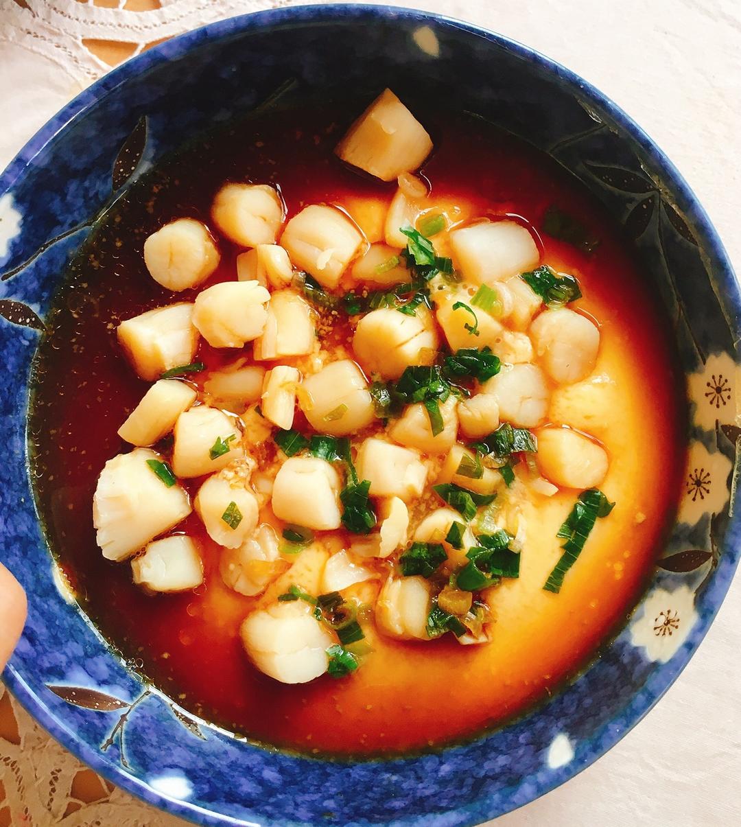 虾仁豆腐蒸水蛋
