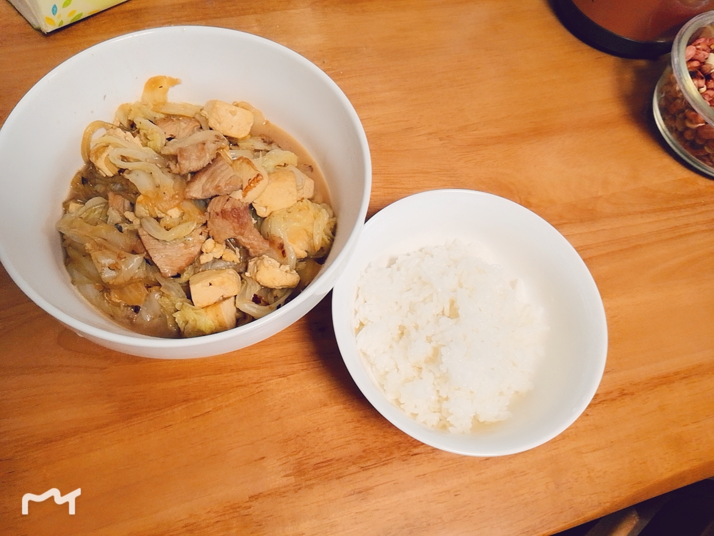 大白菜五花肉豆腐炖粉条的做法