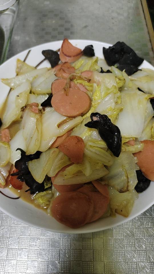 醋溜黑白菜