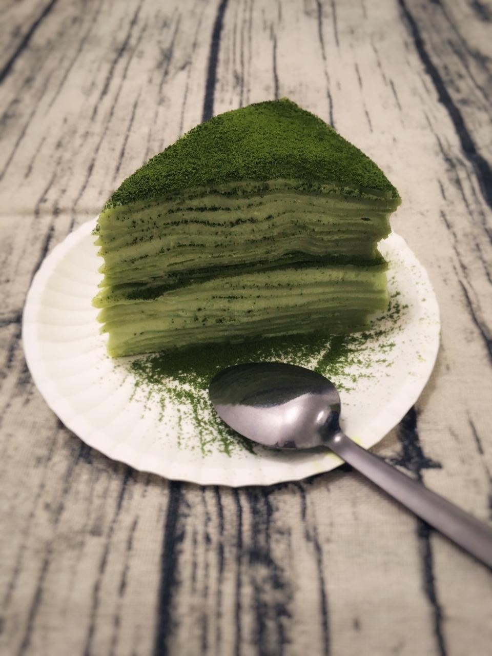 美味的煎蛋糕—抹茶千层蛋糕