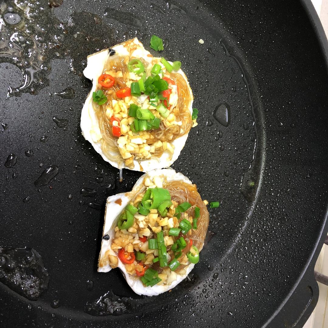 平底锅烤扇贝粉丝