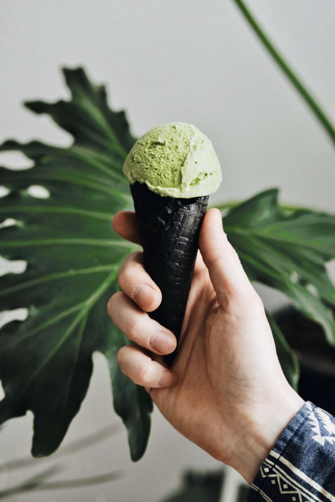 低脂无蛋版抹茶冰淇淋