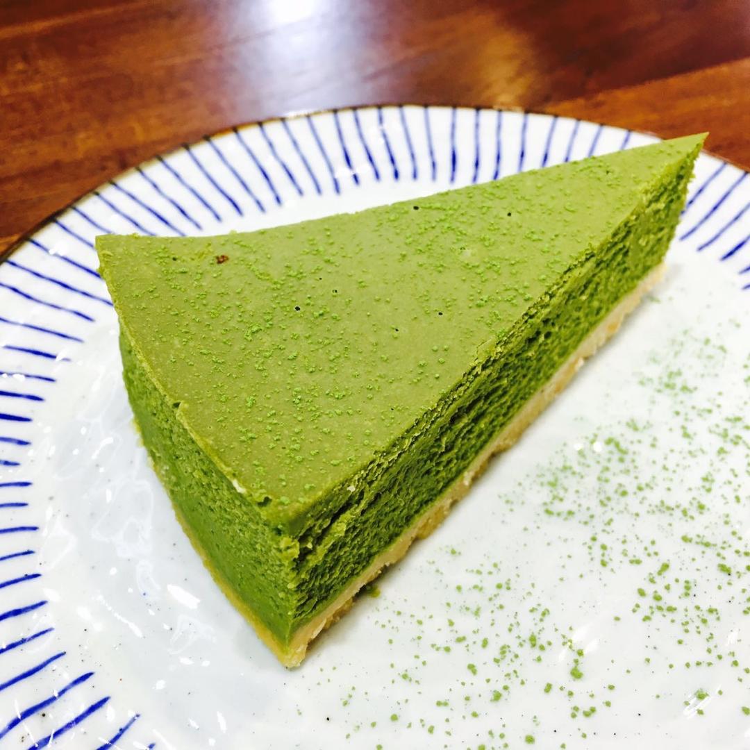 栀子花开呀开呀开做的抹茶冻芝士蛋糕