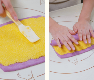 紫薯椰蓉卷【宝宝辅食】的做法 步骤3