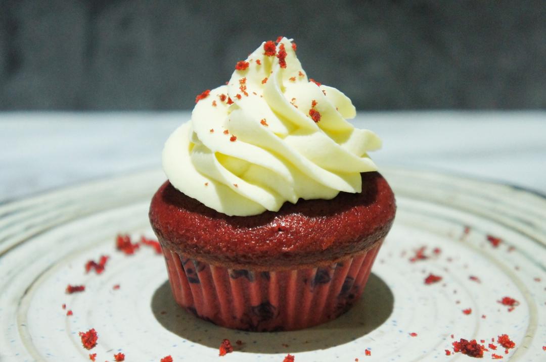 传统红丝绒杯子蛋糕（极软无泡打粉）Red velvet cupcake