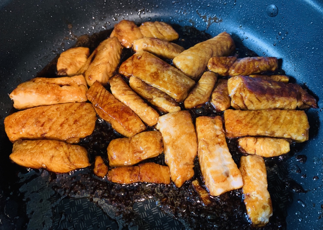 中式照烧三文鱼，即使全熟也好吃【喃猫料理日常】