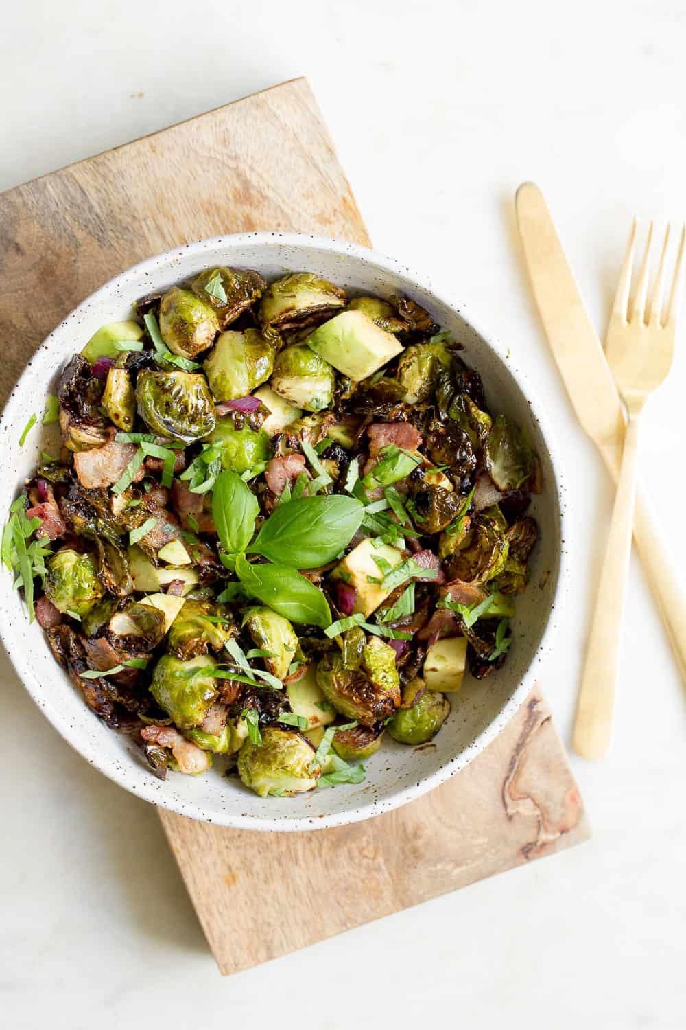 Air Fryer Brussels Sprouts with Bacon