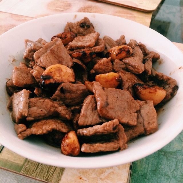 黑蒜子牛肉粒