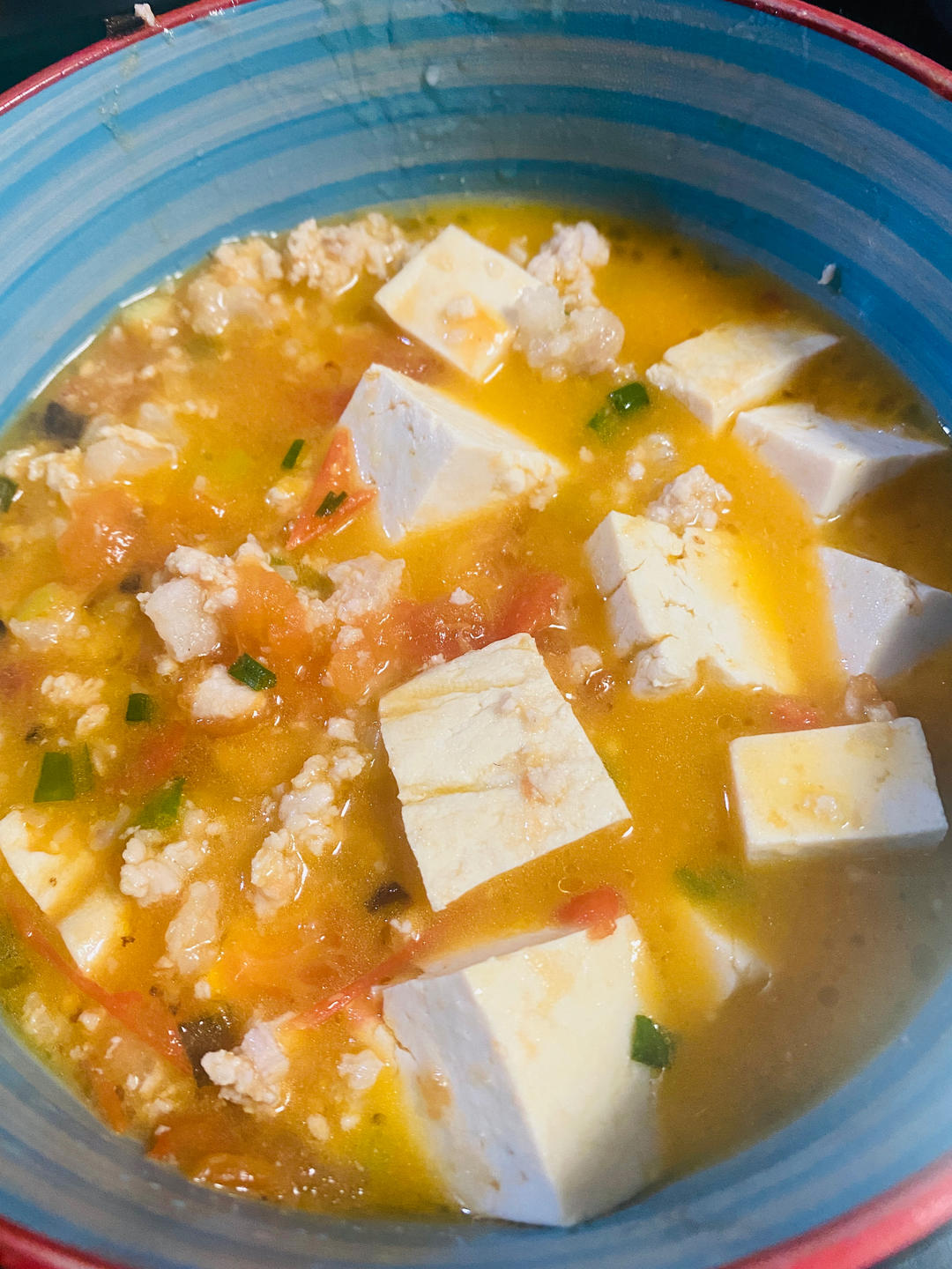 番茄肉末豆腐汤