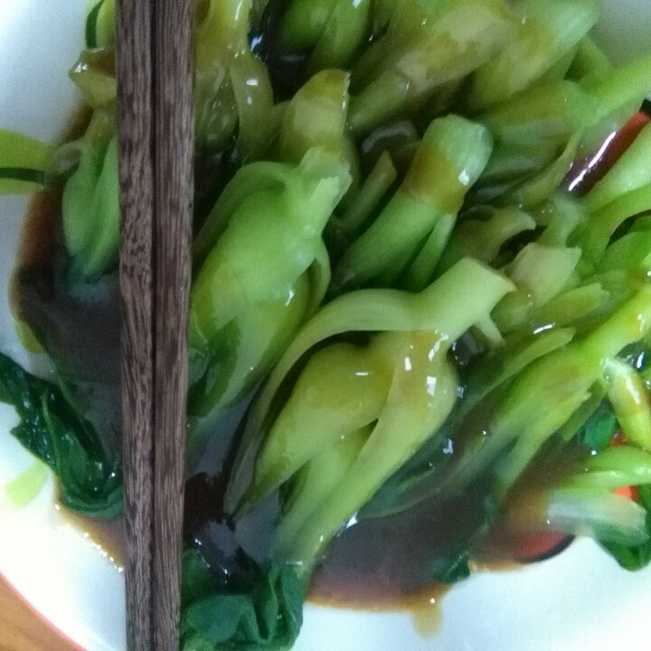 浇汁香菇油菜