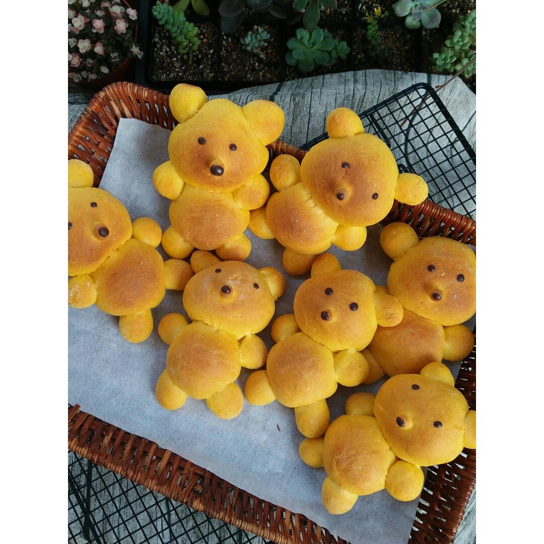 花之cake做的可爱小熊面包
