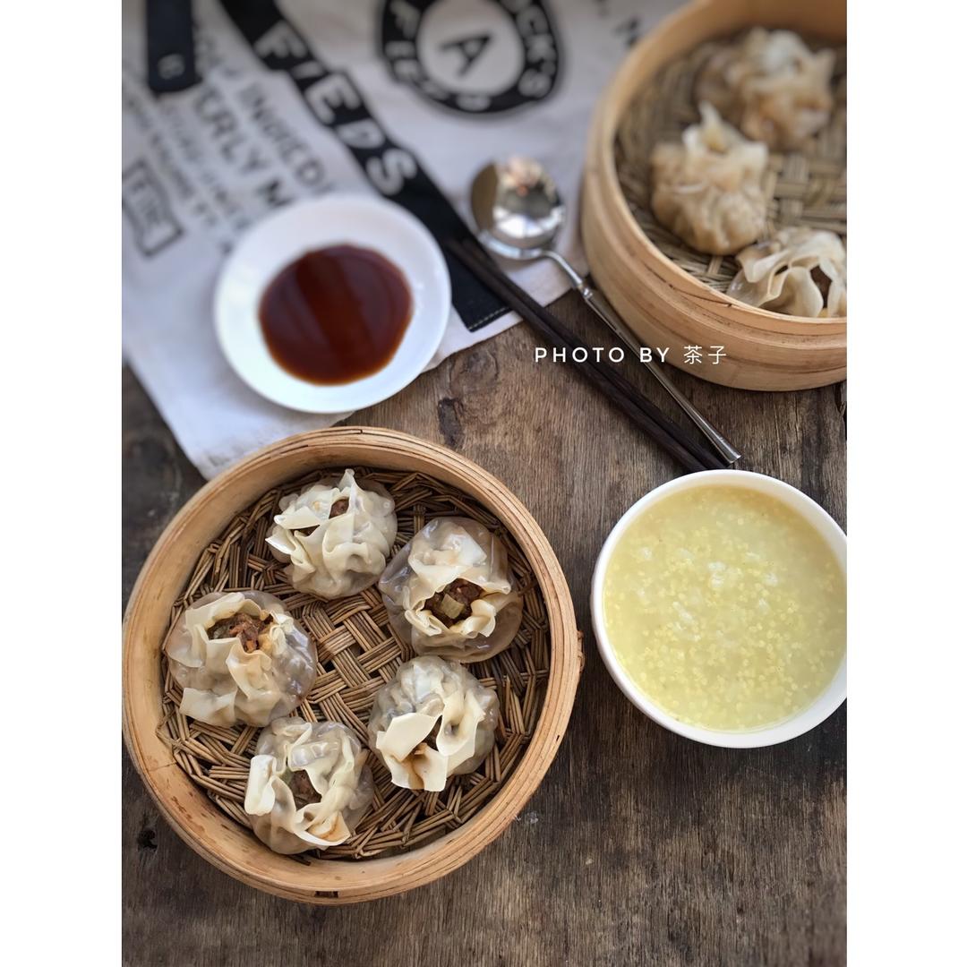 馄饨皮糯米烧麦