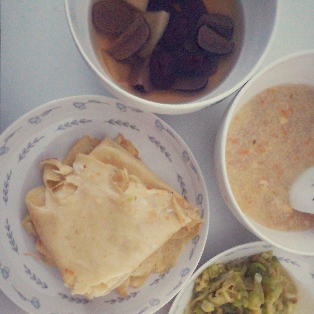 简单快手蔬菜鸡蛋煎饼