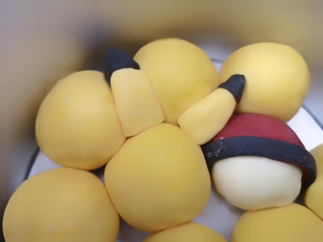 南瓜卡通挤挤馒头(皮卡丘)⚡️⚡️⚡️的做法 步骤8
