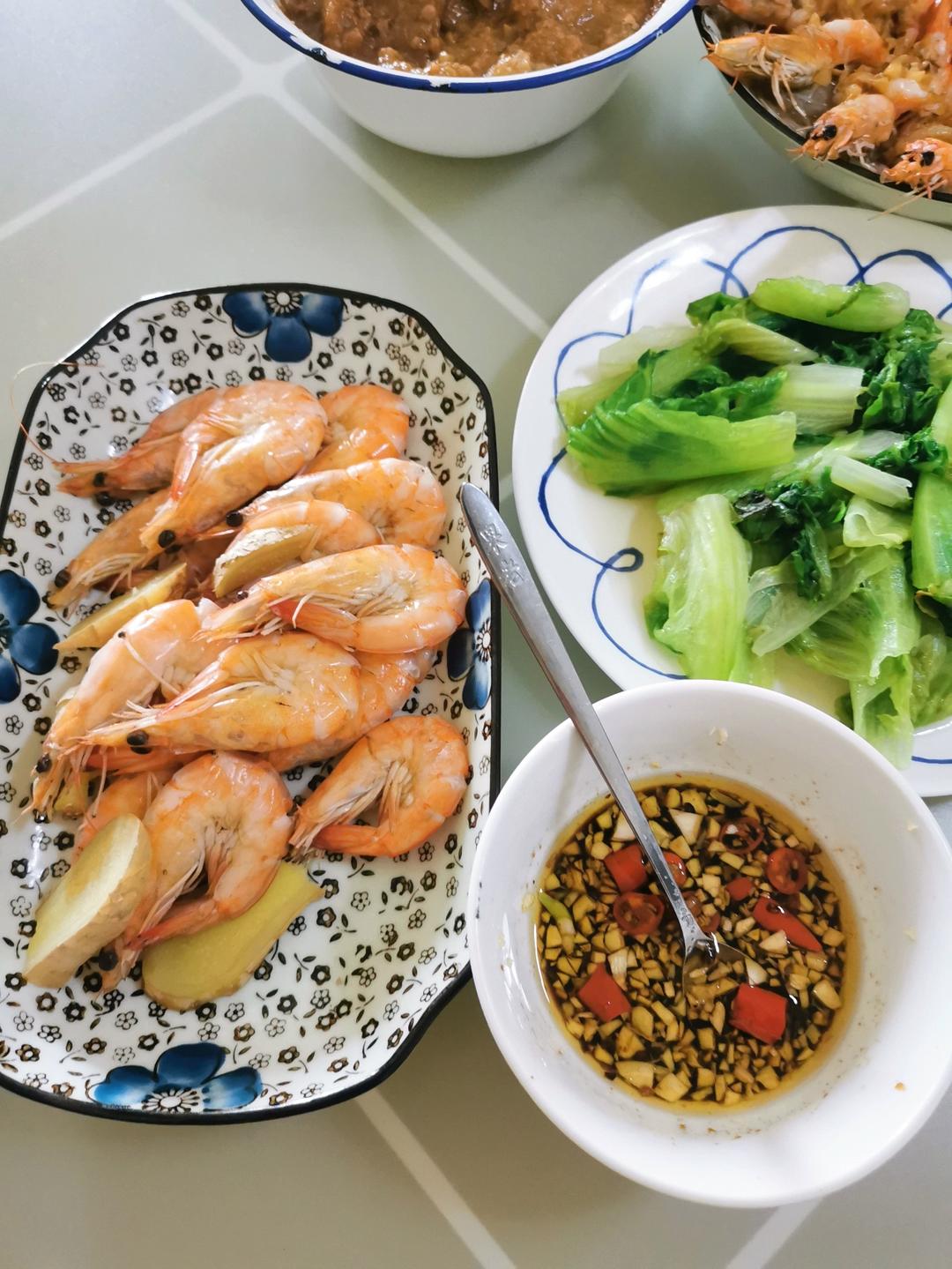 最简单的白灼虾（水煮）盐水基尾虾