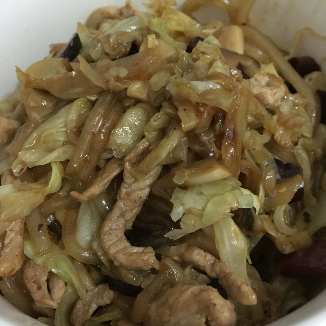 肉末（肉丝）炒粉丝