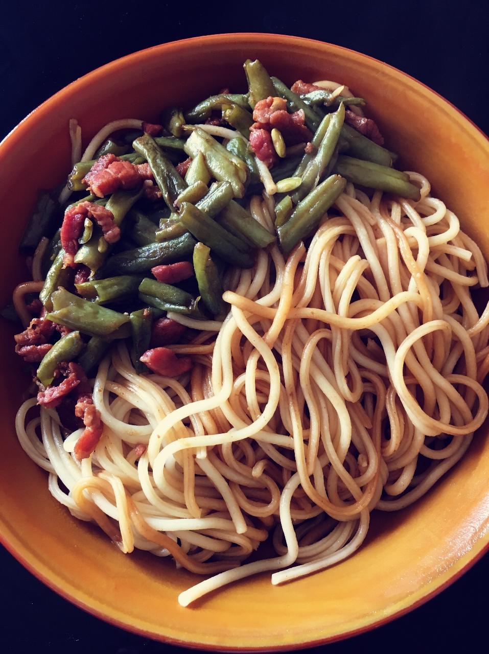 豆角焖面（意面版）