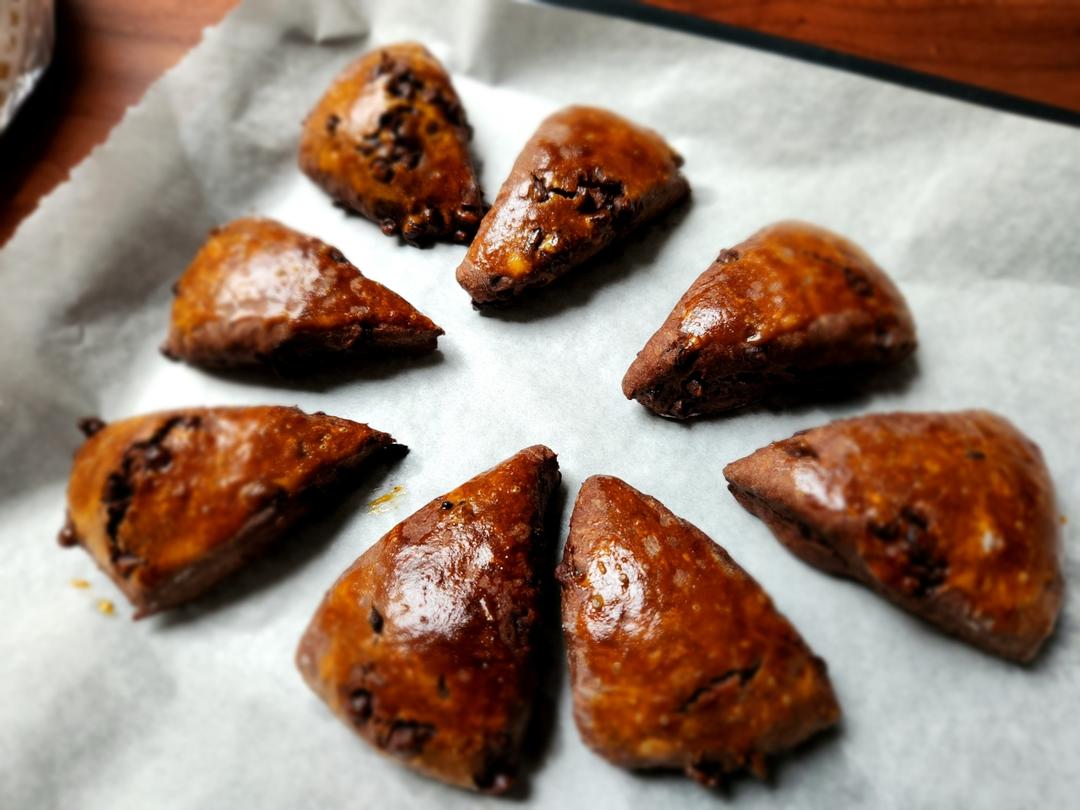 超浓郁🍫巧克力司康｜无泡打粉！松软好吃