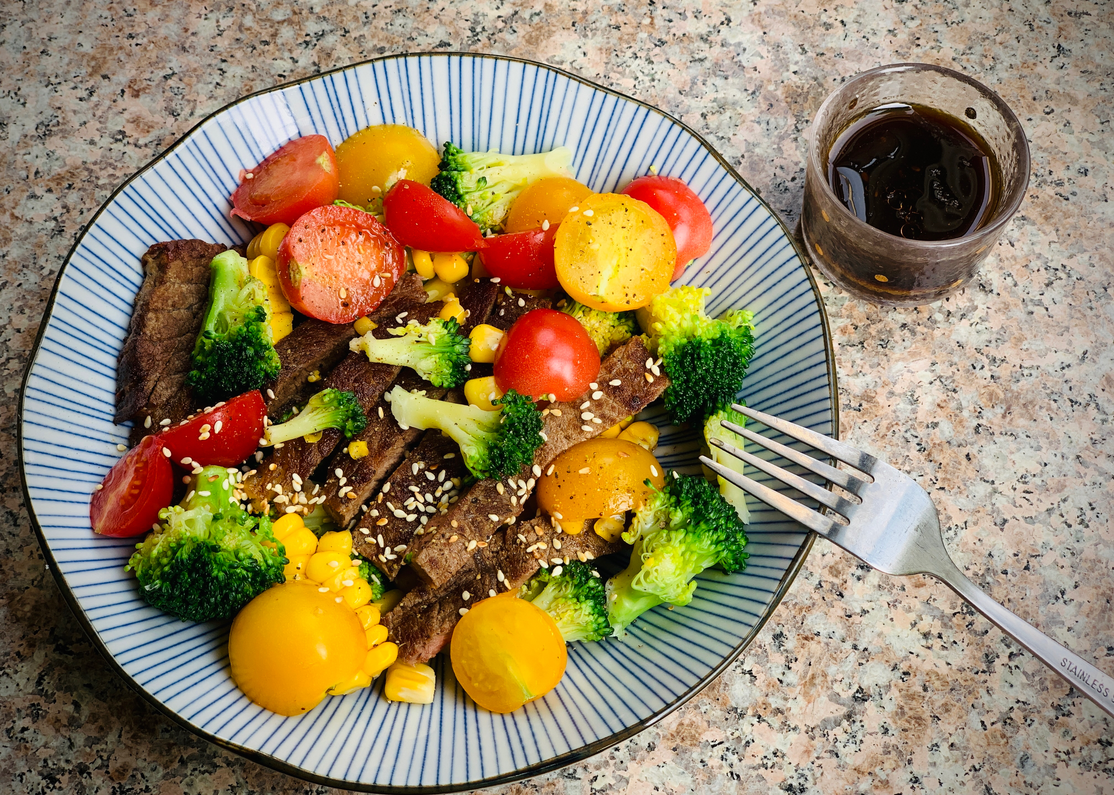 低卡健身餐🥗牛排果蔬沙拉🥩超满足的减脂餐
