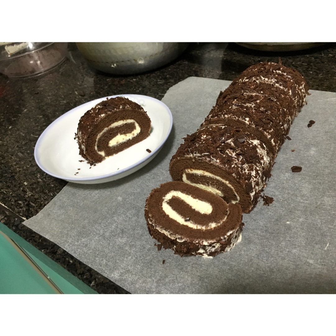 aenn大猫做的黑森林蛋糕卷