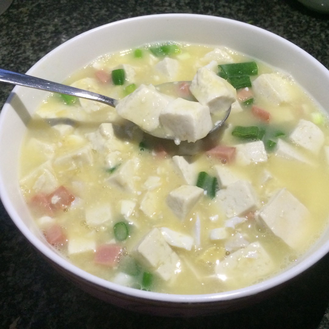 咸蛋烧豆腐～～孩子爱吃的下饭菜！