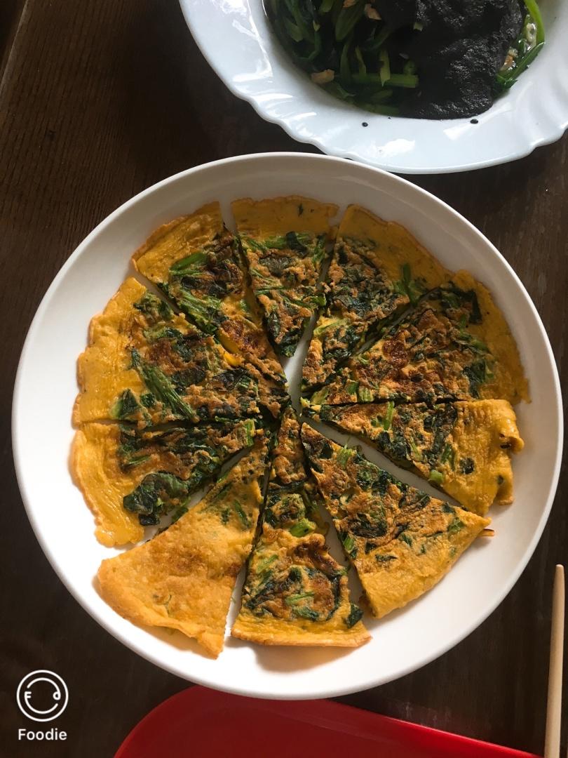 菠菜鸡蛋饼 超级简单               家常快手菜 早餐首选✌🏻