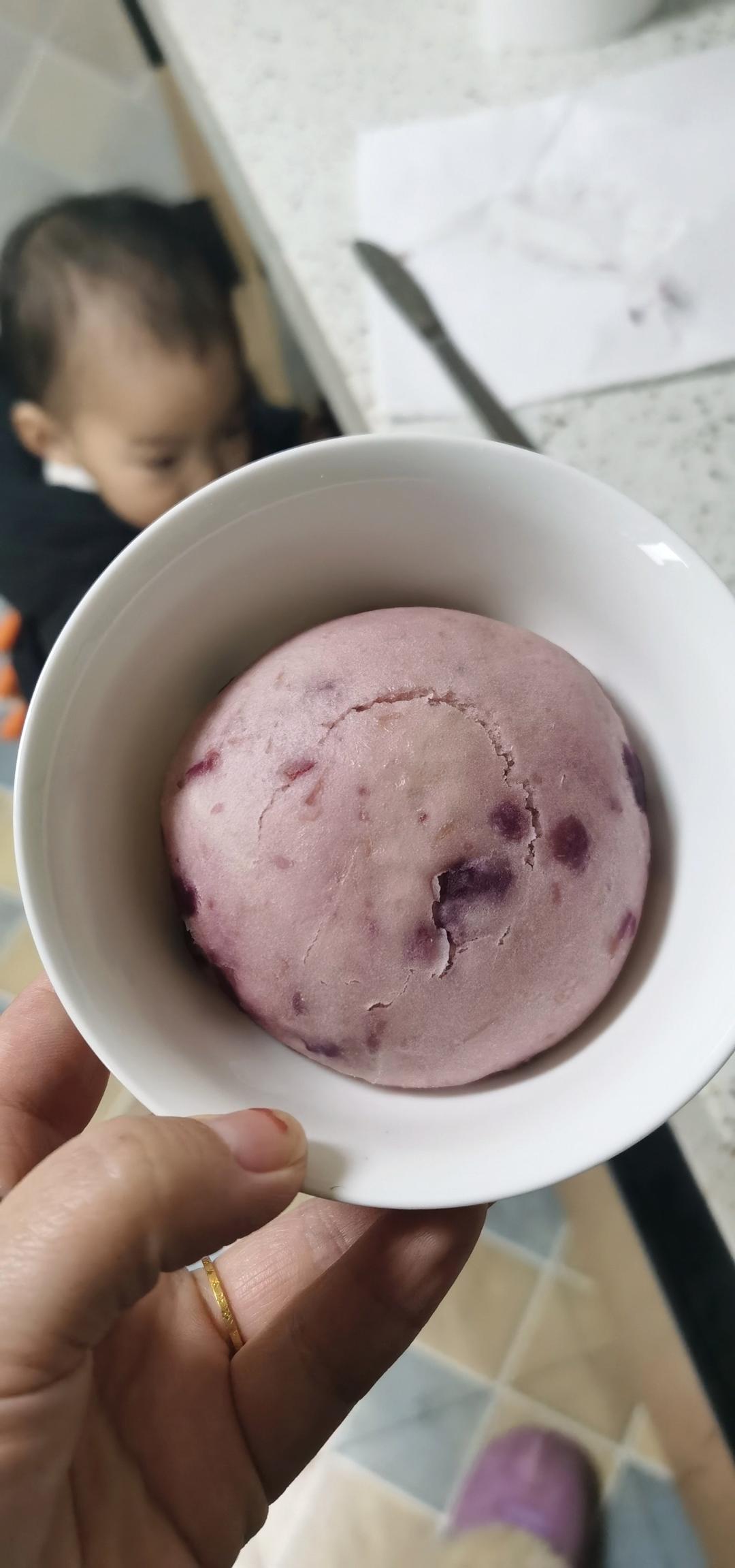 紫薯小发糕【宝宝辅食】