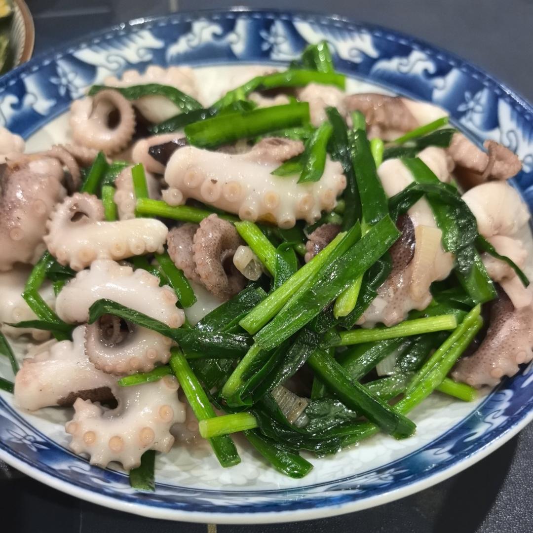 韭菜炒八爪鱼