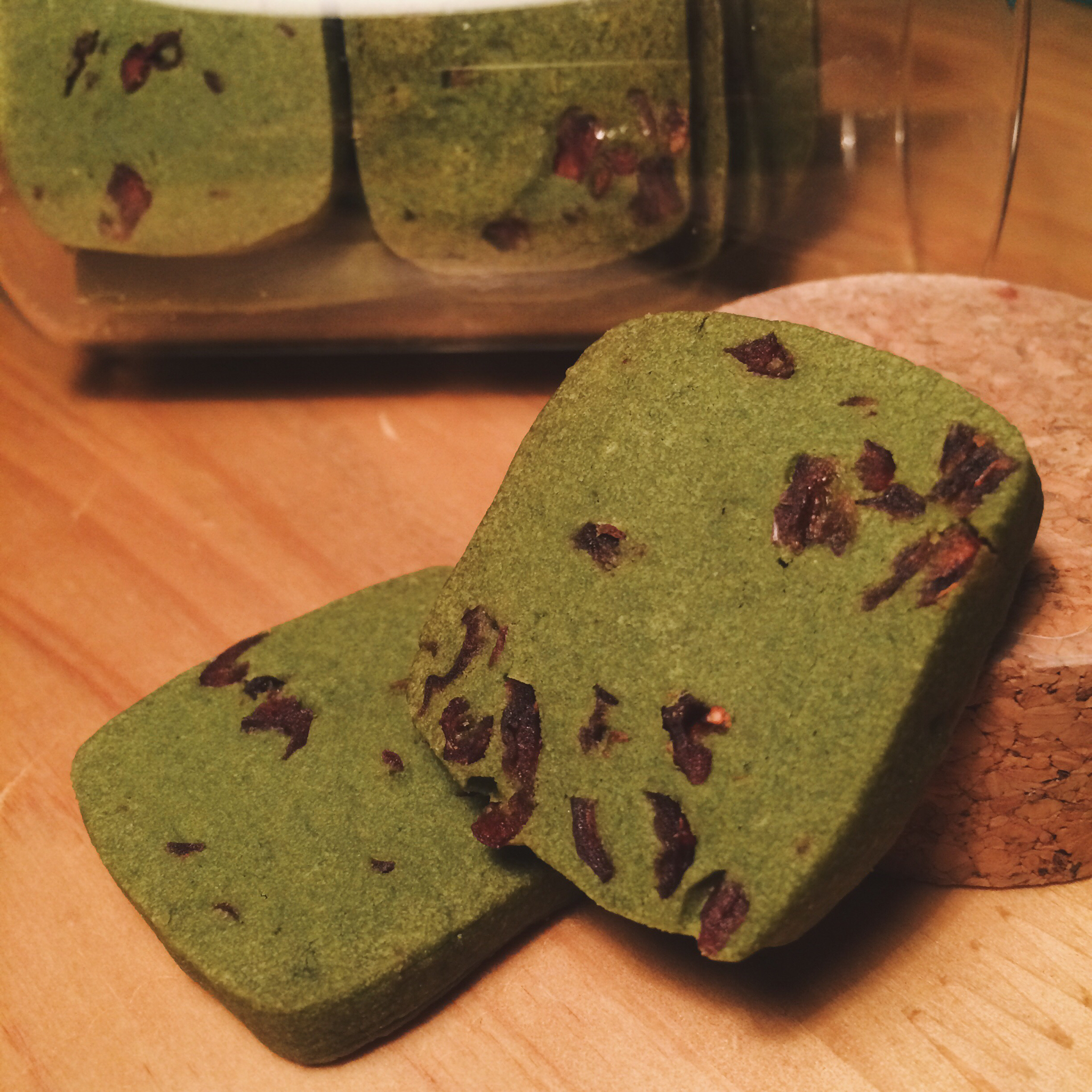抹茶蔓越莓饼干