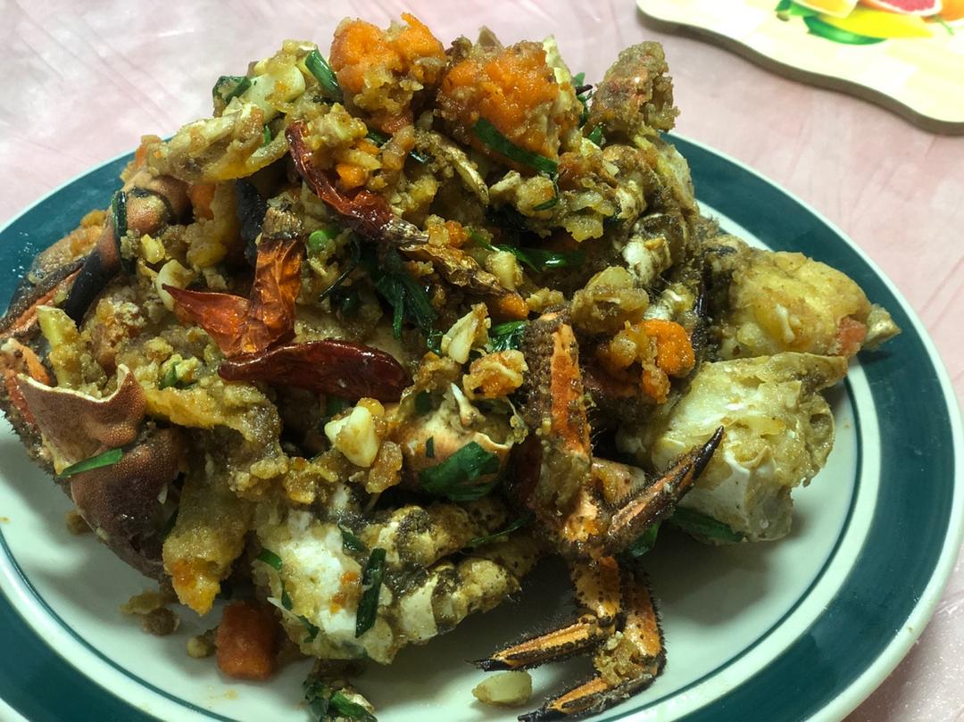 好吃到跳的椒盐面包蟹