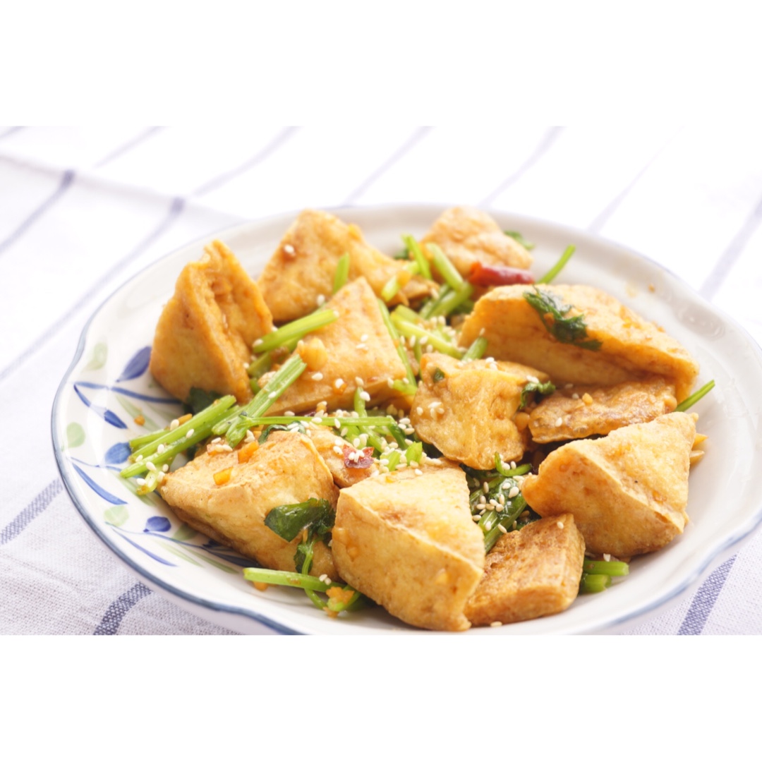 外酥里嫩的煎豆腐
