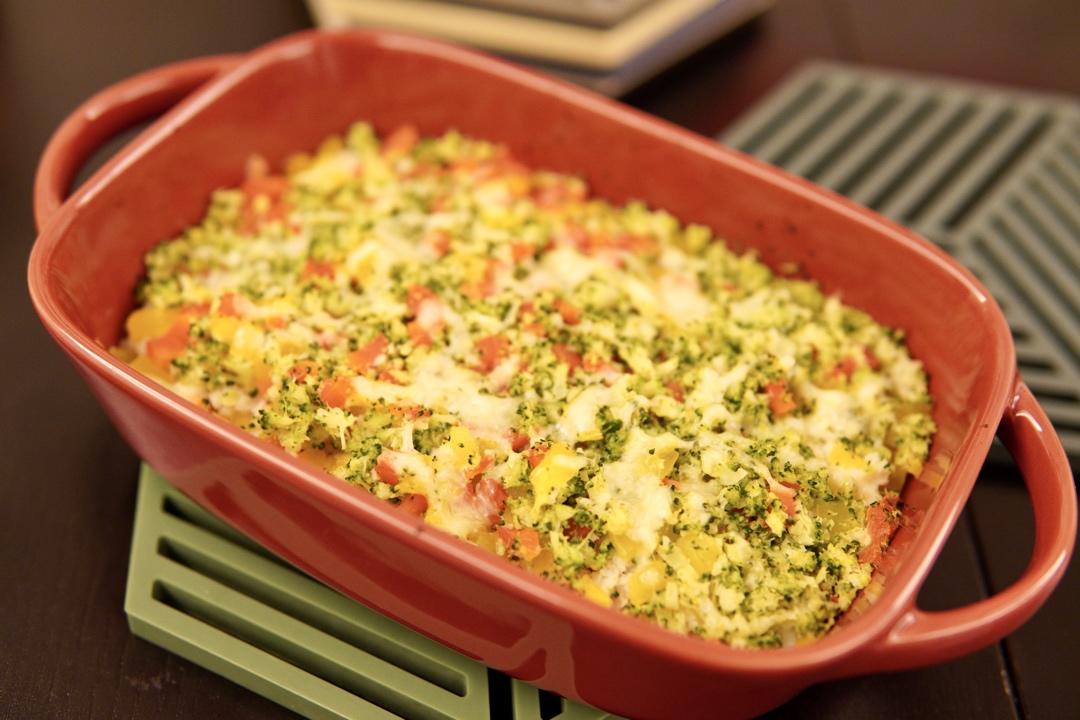 鳕鱼芝士鲜蔬饭