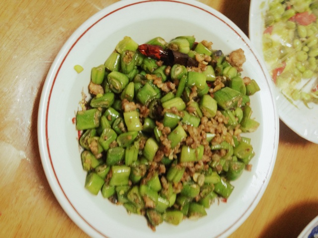 肉沫豆角下饭菜