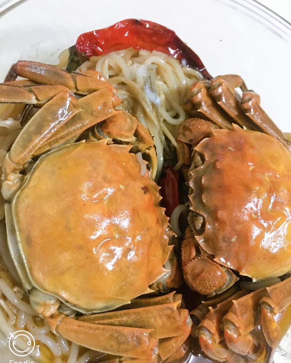 大闸蟹粉丝煲
