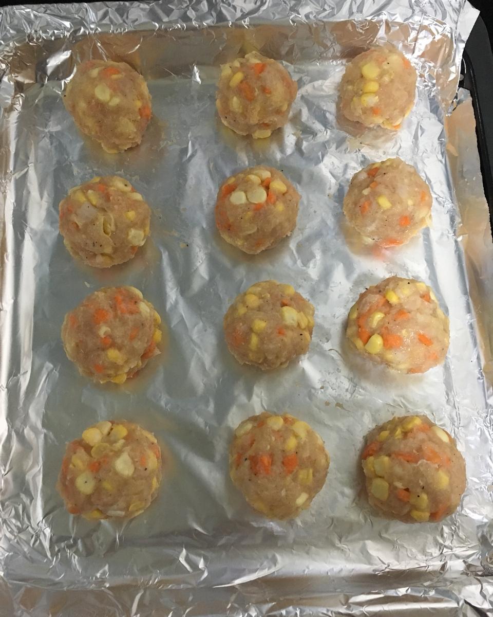 减脂增肌快手低卡烤鸡胸肉牛肉丸子