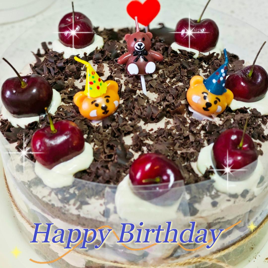 车厘子巧克力裸蛋糕，无酒精版黑森林