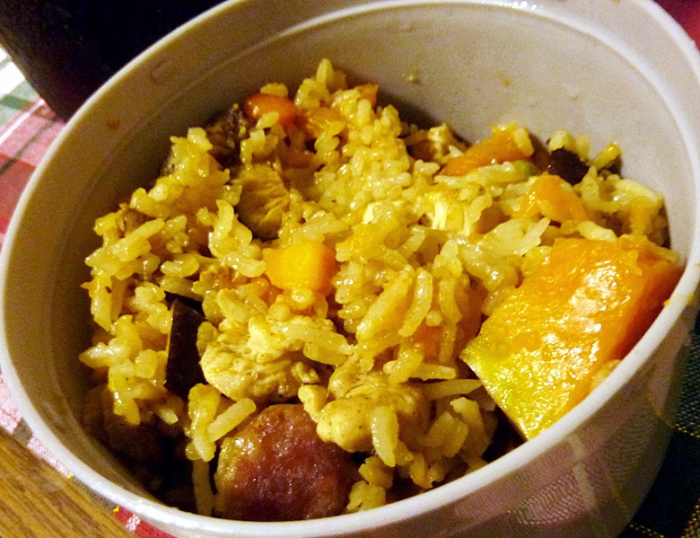 南瓜鸡肉饭